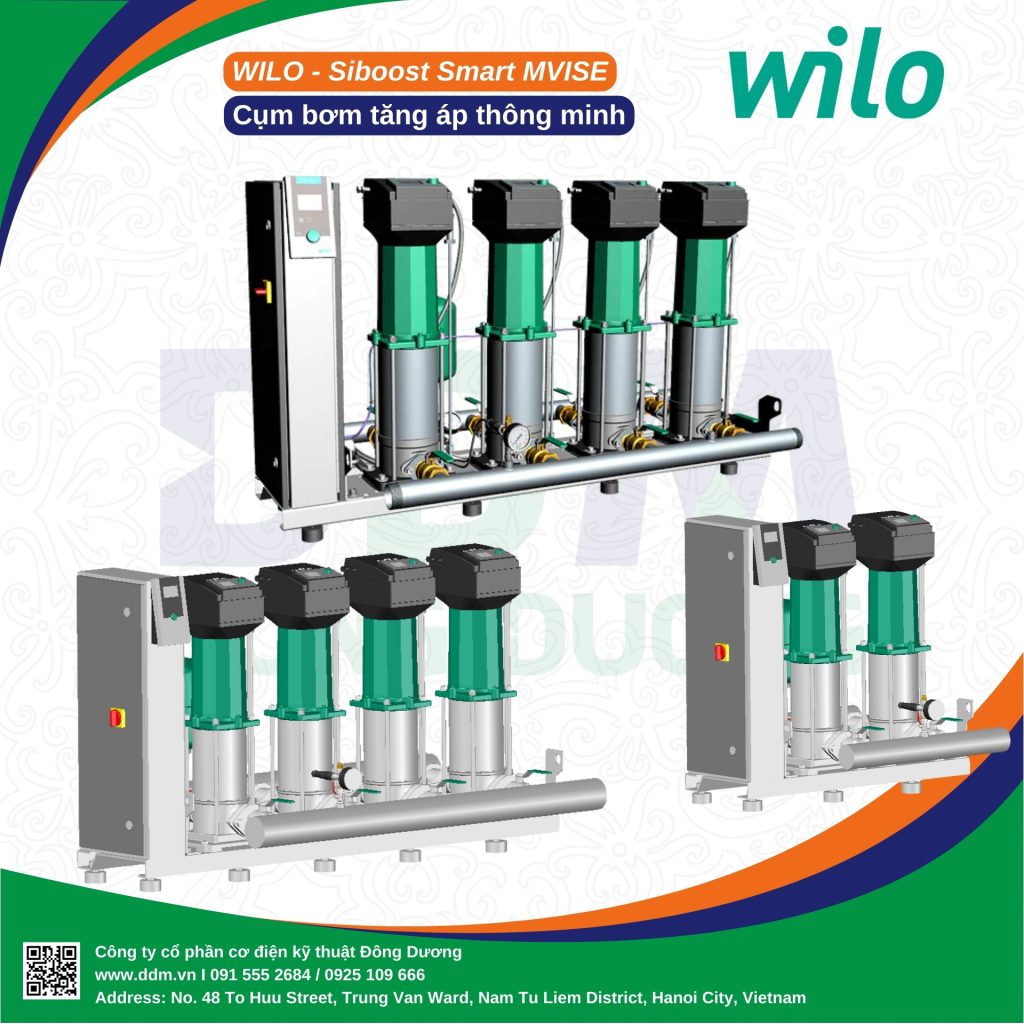 Wilo-SiBoost Smart MVISE – Cụm Tăng Áp Nước Thông Minh Cho Dân Dụng & Thương Mại