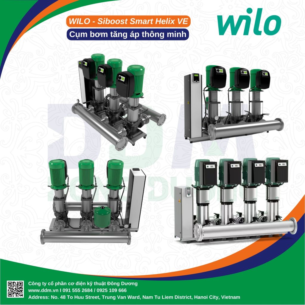 Wilo SiBoost Smart Helix VE – Cụm Tăng Áp Nước Thông Minh IE5