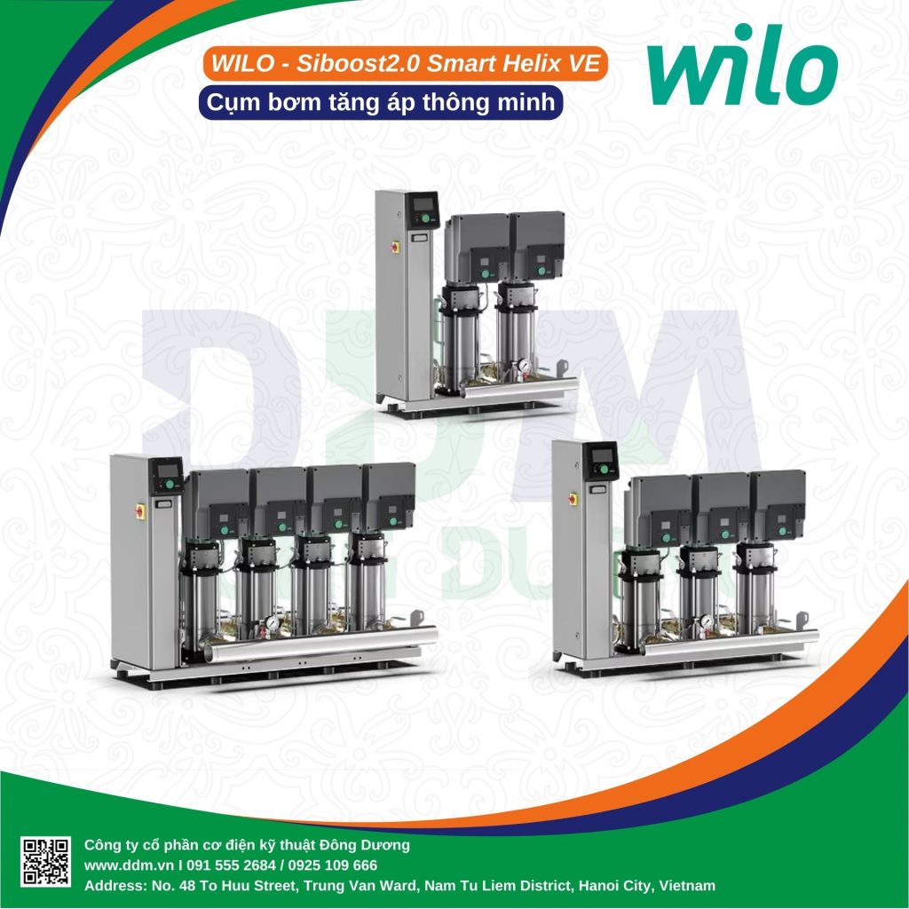 Wilo SiBoost2.0 Smart Helix VE – Cụm Tăng Áp Thông Minh IE5