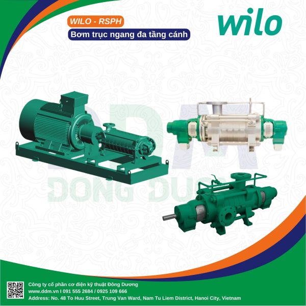Bơm ly tâm trục ngang đa tầng cánh Wilo - RSPH