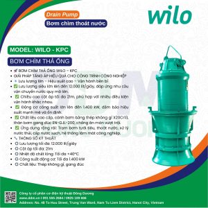Bơm chìm thả ống WILO KPC