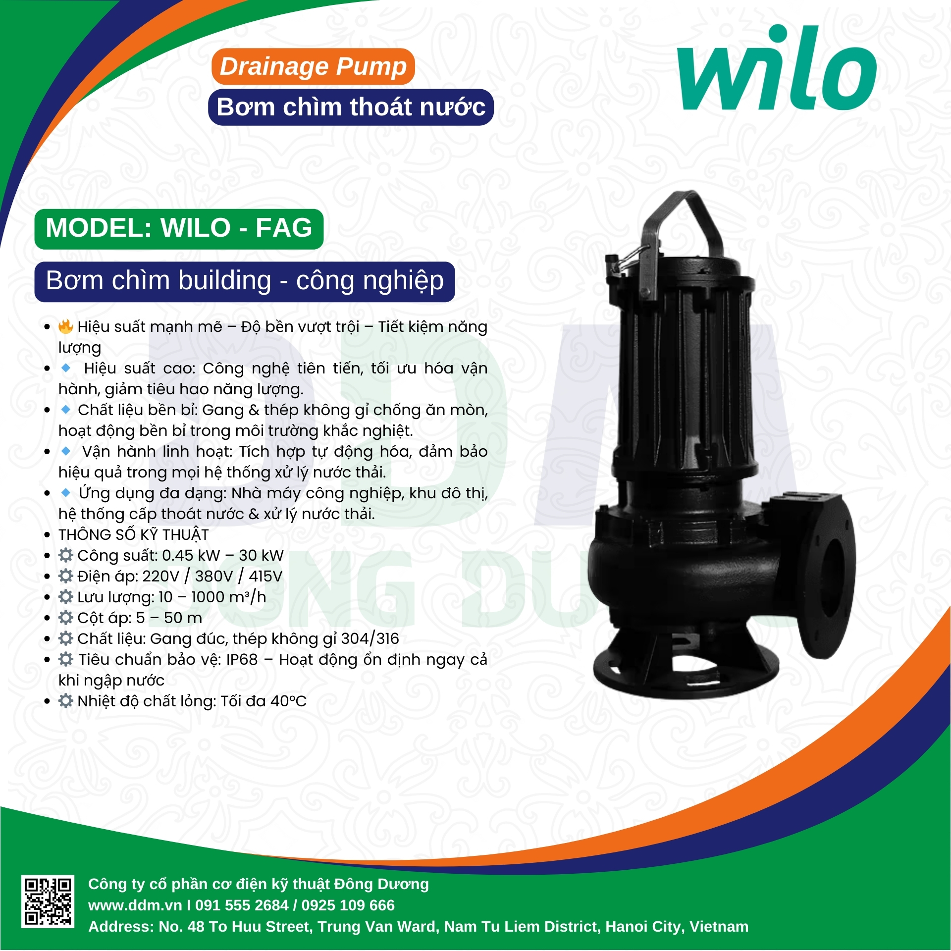 Wilo FAG - Bơm chìm nước thải