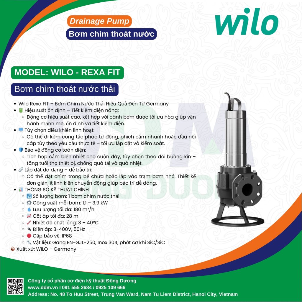 Wilo-Rexa FIT – Bơm Chìm