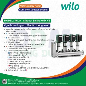 Wilo SiBoost Smart Helix VE – Cụm Tăng Áp Nước Thông Minh IE5