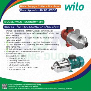WILO ECONOMY MHI – BƠM LY TÂM INOX ĐA TẦNG CÁNH