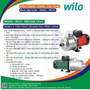 WILO MEDANA CH1-L – BƠM LY TÂM ĐA TẦNG CÁNH