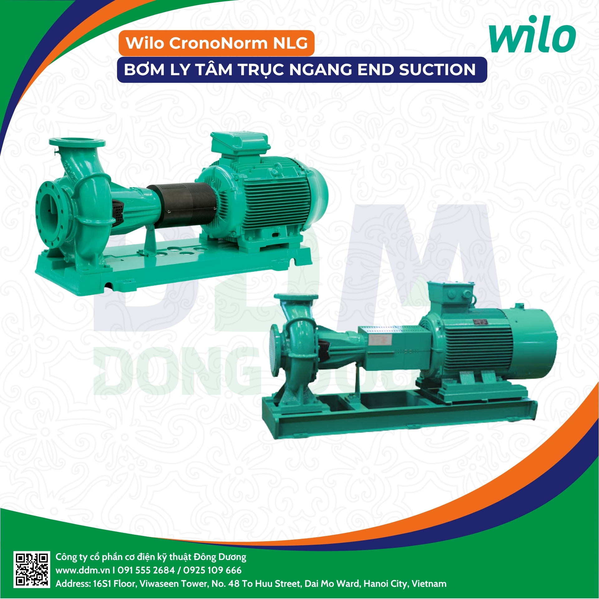 00. DDM - Wilo - VeroNorm NPG Wilo – VeroNorm NPG – Bơm Ly Tâm Trục Ngang Đầu Rời Tiêu Chuẩn DIN