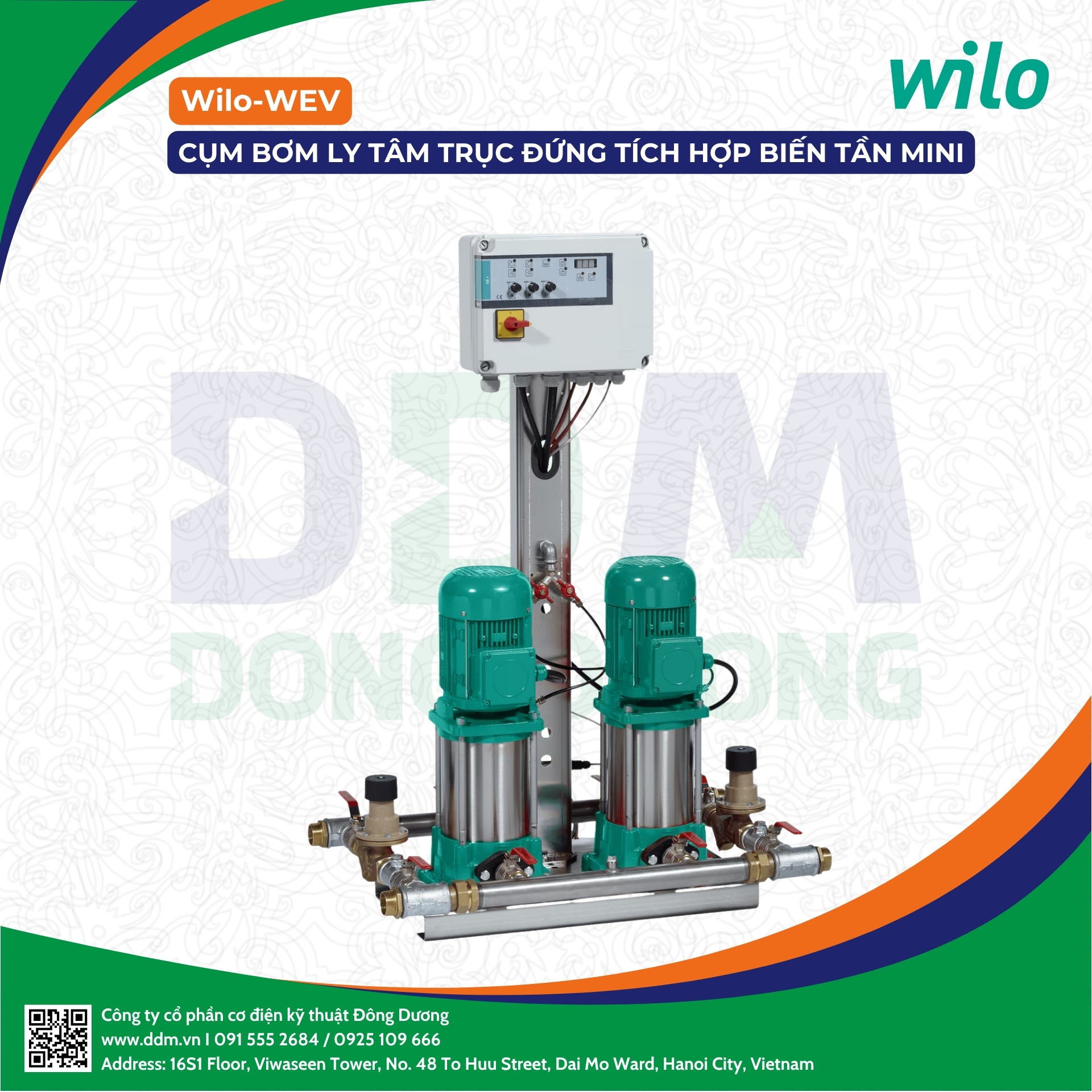 00. DDM - Wilo - WEV Wilo – WEV – Cụm Bơm Ly Tâm Trục Đứng Tích Hợp Biến Tần