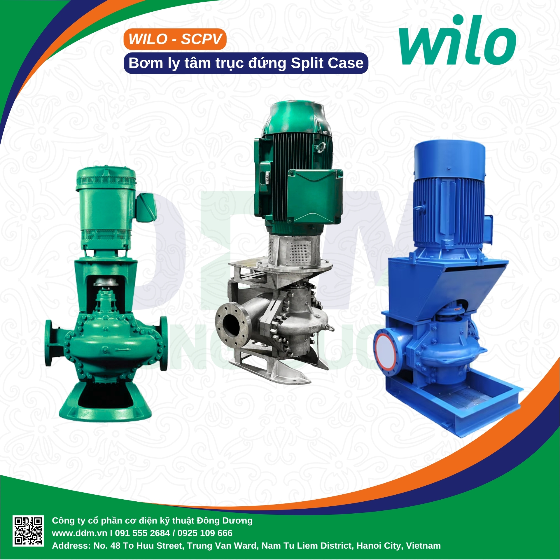 00. DDM - Wilo - SCPV Wilo SCPV – Bơm Ly Tâm Hai Cửa Hút Trục Đứng Hiệu Suất Cao